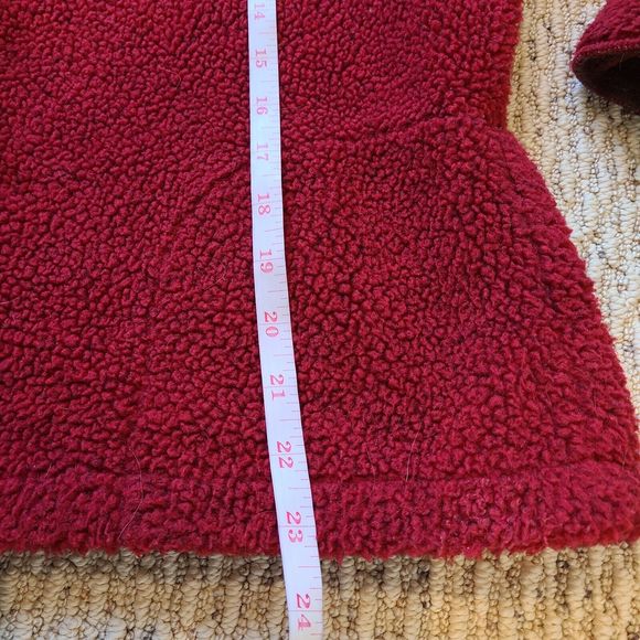 Rare SuzKnits Womens Aztec Fleece Jacket Large Red Merino Wool Southwestern - Picture 7 of 8